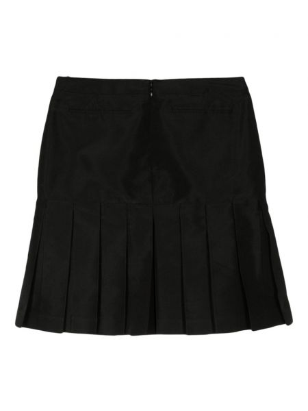 Jedwabna mini spódniczka plisowana Chanel Pre-owned czarna