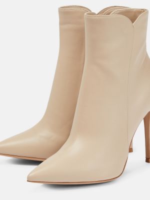 Botines de cuero Gianvito Rossi beige