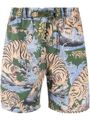 Trykt shorts Maharishi grønn