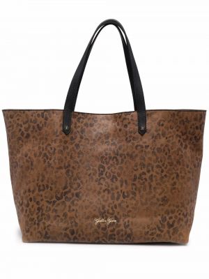 Nakupovalna torba s potiskom z leopardjim vzorcem Golden Goose