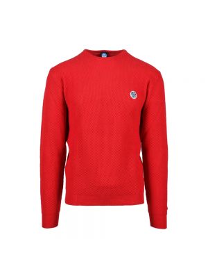 Sweter z okrągłym dekoltem North Sails czerwony