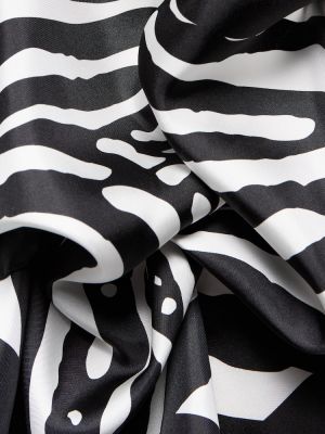 Fular de mătase cu imagine cu model zebră Dolce&gabbana negru