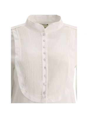 Blusa de seda de algodón Isabel Marant blanco
