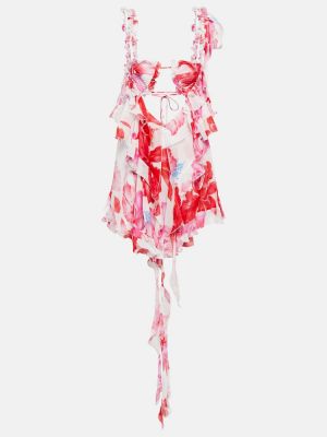 Haljina s cvjetnim printom The Attico ružičasta