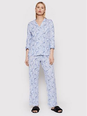 Пижама Lauren Ralph Lauren синьо