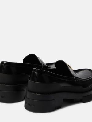 Loafers skórzane Givenchy czarne