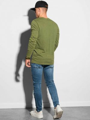 Hosszú ujjú póló Ombre Clothing zöld