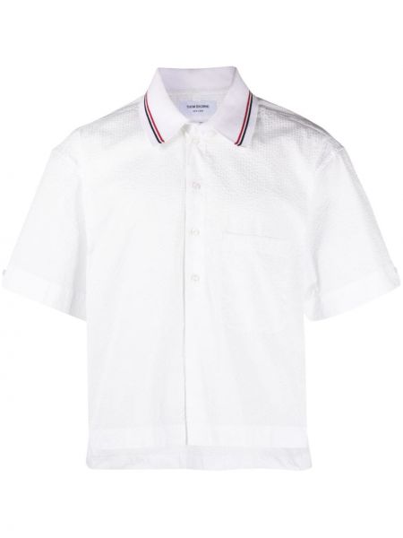 Βαμβακερό πουκάμισο Thom Browne λευκό