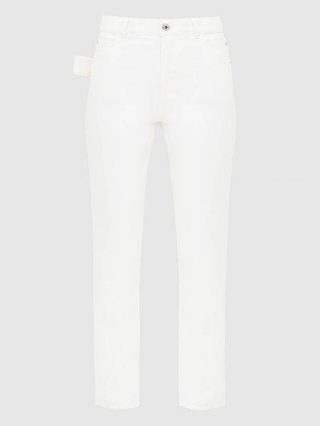 Белые прямые джинсы Bottega Veneta
