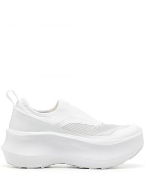 Sneakersy na platformie wsuwane Comme Des Garcons białe
