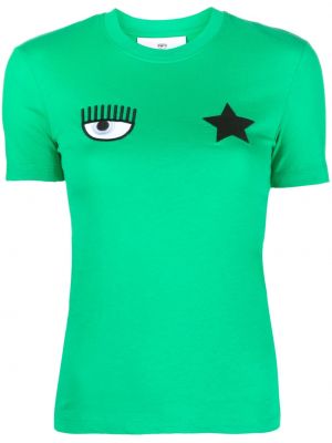 T-shirt con motivo a stelle Chiara Ferragni verde