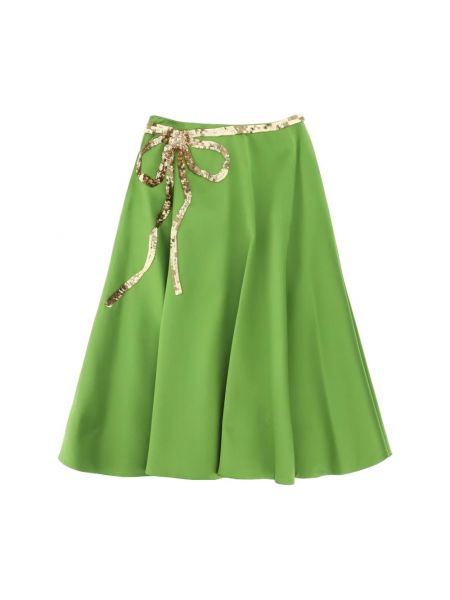 Mini spódniczka z nadrukiem Valentino Garavani zielona