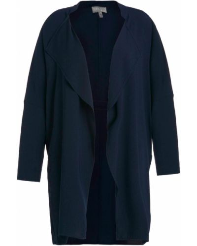 Jednofarebné priliehavé sako s dlhými rukávmi Ulla Popken - modrá