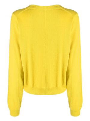 Woll strickjacke mit v-ausschnitt Chinti & Parker gelb