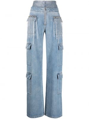 Krištáľové džínsy s rovným strihom Seen Users modrá