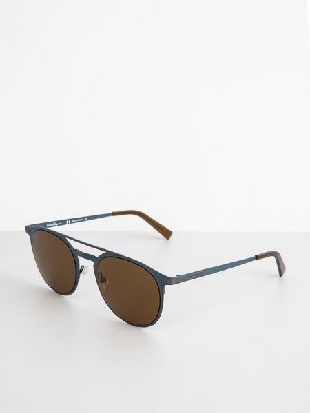 Okulary przeciwsłoneczne Ferragamo niebieskie