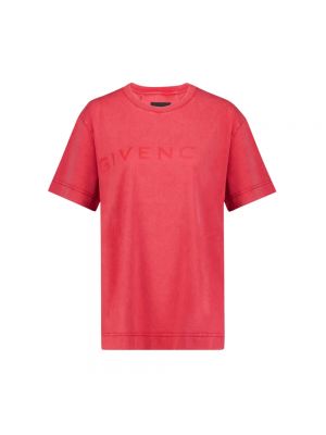 Koszulka bawełniana z nadrukiem Givenchy różowa
