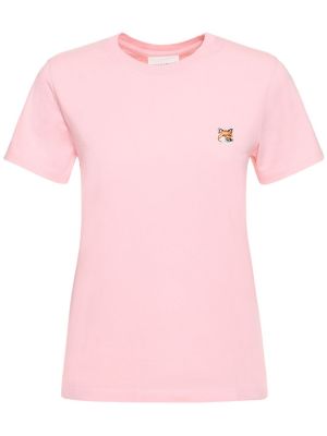 Tričko Maison Kitsuné růžové
