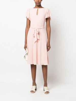 Midi kleita Lauren Ralph Lauren rozā