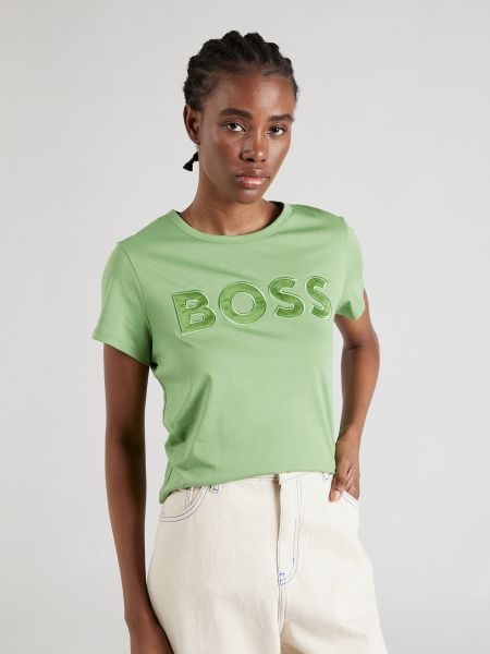 Priliehavé tričko Boss zelená