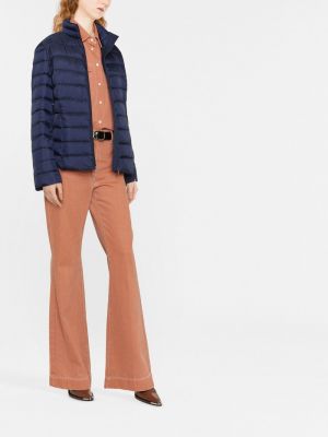 Péřová bunda na zip Lauren Ralph Lauren modrá