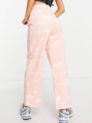 Широкие джинсы Urban Bliss с розовым чернильным принтом