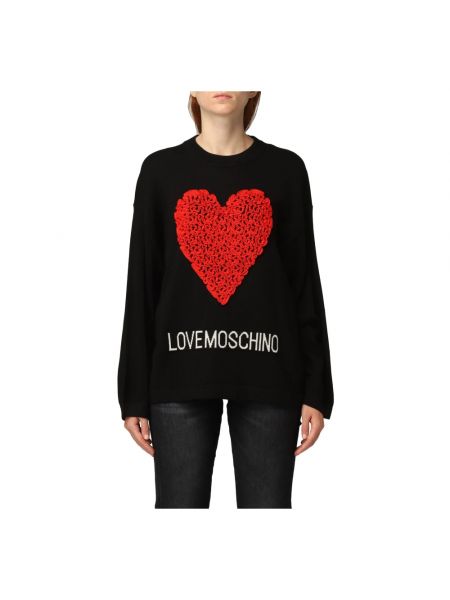 Herzmuster sweatshirt Love Moschino schwarz