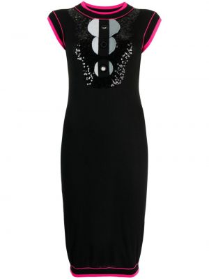 Плетена рокля с пайети Chanel Pre-owned черно