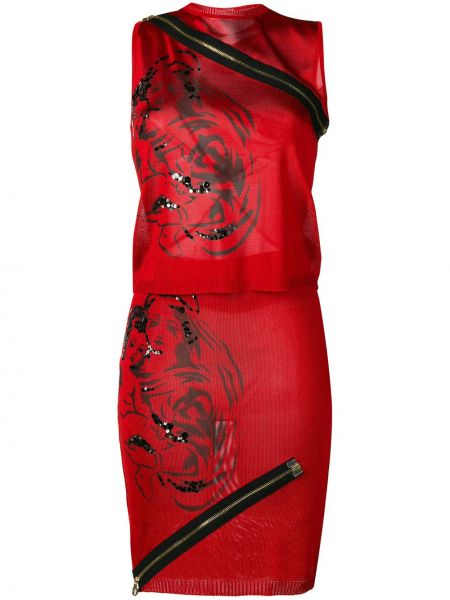 Falda Christian Dior rojo