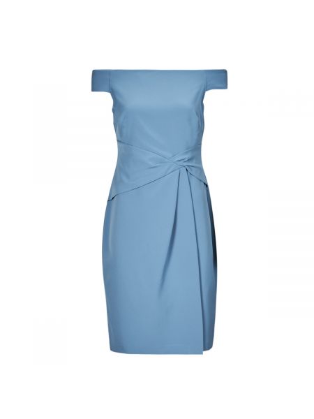 Mini šaty s krátkými rukávy Lauren Ralph Lauren modré