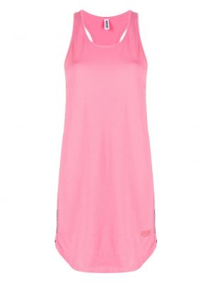 Βαμβακερή φόρεμα Moschino ροζ