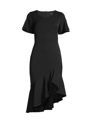 Платье мини с рюшами Black Halo черное
