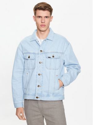 Voľná priliehavá džínsová bunda Lee modrá