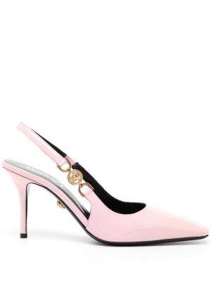 Полуотворени обувки Versace розово
