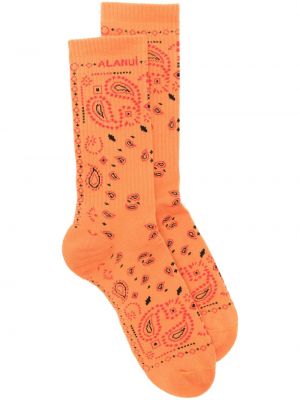 Socken mit stickerei Alanui orange