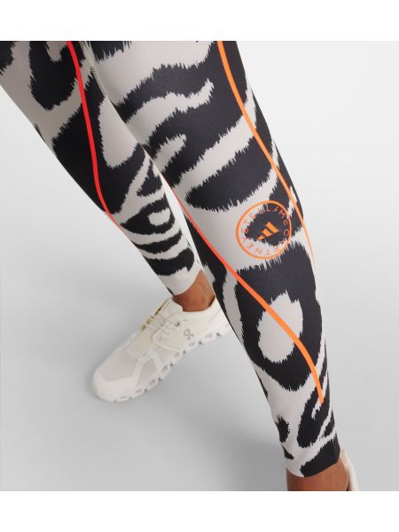 Pantaloni sport cu imagine cu model leopard Adidas By Stella Mccartney