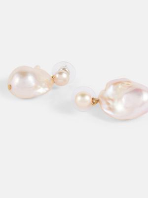 Náušnice s perlami Jennifer Behr ružová