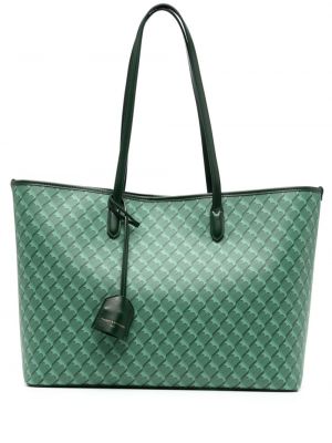 Kožená nákupná taška Tammy & Benjamin zelená