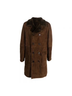 Płaszcz zimowy Brunello Cucinelli brązowy