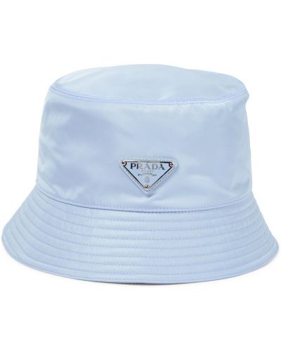 Найлонова шапка Prada синьо