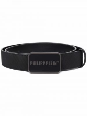 Usnjeni pas Philipp Plein črna