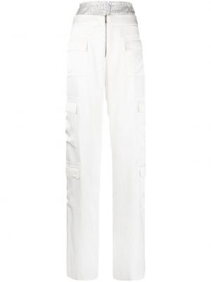 Pantaloni cargo con cristalli Seen Users bianco