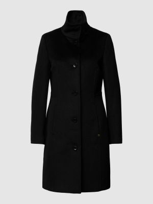 Czarny płaszcz wełniany ze stójką Pennyblack