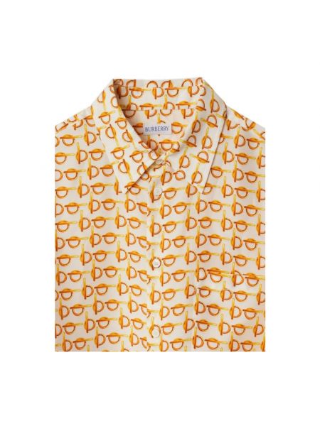 Camisa de seda con estampado Burberry