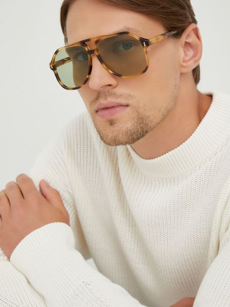 Okulary przeciwsłoneczne Gucci brązowe