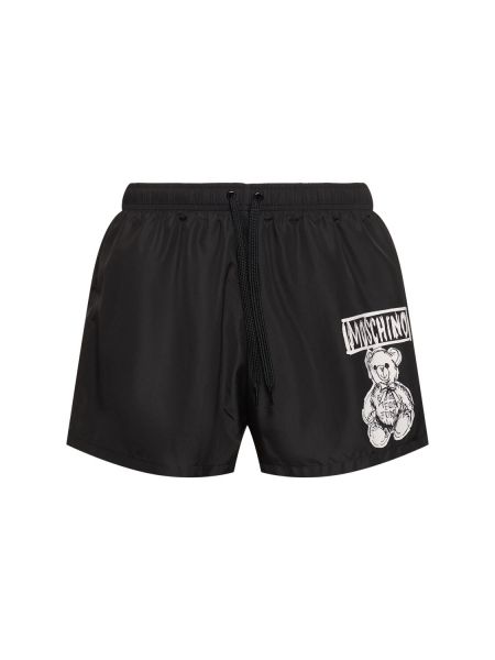 Shorts med mönster Moschino svart