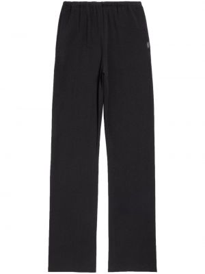 Pantalon droit en coton Balenciaga noir
