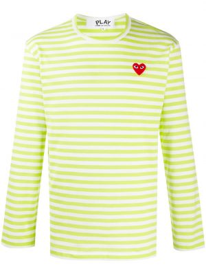 Camiseta a rayas Comme Des Garçons Play verde