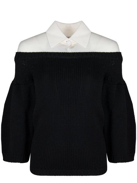 Шерстяной свитер Valentino Pap черный