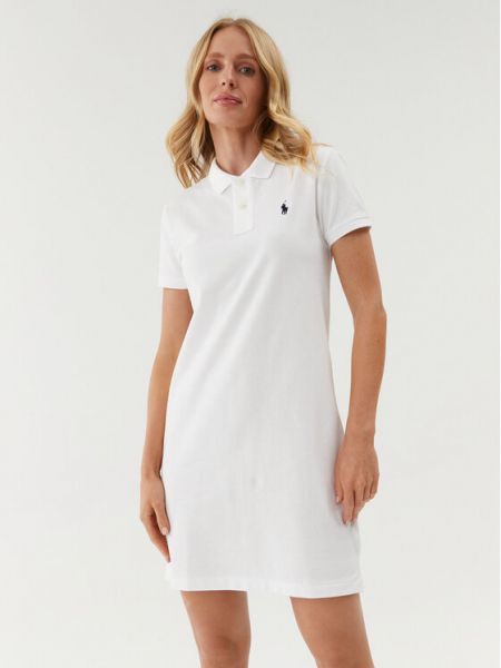 Повседневное платье-футболка Polo Ralph Lauren белое